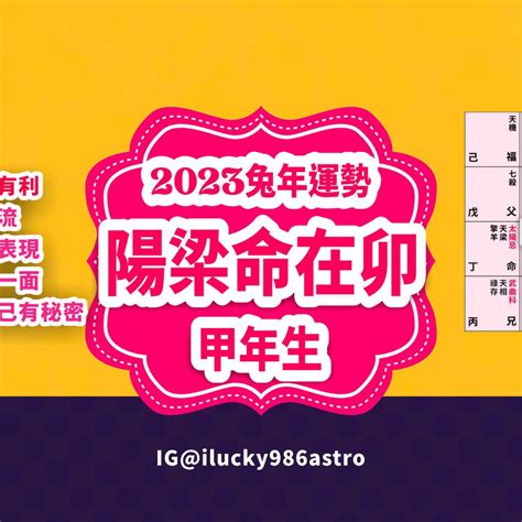 流年命宮天同2023